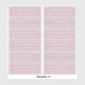 Chic Script Lila Wedding Guest Address Labels (Blatt)