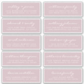Chic Script Lila Wedding Guest Address Labels (Vorderseite)
