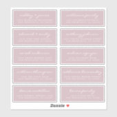 Chic Script Lila Wedding Guest Address Labels (Blatt)