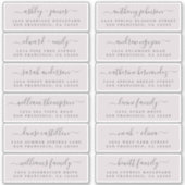 Chic Script Lila Wedding Guest Address Labels (Vorderseite)