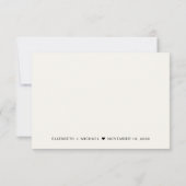 Chic Script Menü Auswahl Cream Wedding RSVP Karte (Rückseite)
