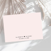 Chic Script Menü Auswahl Rosa Wedding RSVP Karte