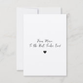 Chic Script Minimal Wertungsgedicht für Lehrer Dankeskarte (Rückseite)