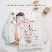 Chic Script Minimalistisch Wedding Pergament Einladungen
