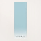 Chic Script Monogram Blue Glow Ombre Yoga Mat Yogamatte (Rückseite)