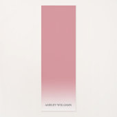 Chic Script Monogram Dusty Rose Pink Ombre Yogamatte (Vorderseite)