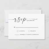 Chic Script Monogramm Hochzeitsantwortkarte Save The Date (Vorderseite)