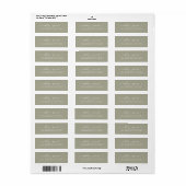 Chic Script Moss Gray Wedding Rücksendeadresse (Vorne)