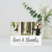 Chic Script | Multi Wedding Foto Vielen Dank Postkarte (Stehend Vorderseite)