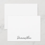 Chic Script Name Mitteilungskarte (Vorne/Hinten)