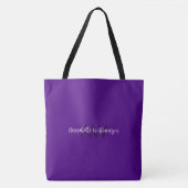 Chic Script Name & Monogram Solid Indigo Lila Tasche (Vorderseite)