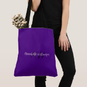 Chic Script Name & Monogram Solid Indigo Lila Tasche (Von Nahem)