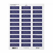 Chic Script Name Navy Blue Return Address Label (Vorne)