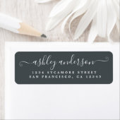 Chic Script Name Off-Black-Rücksendeadresse (Insitu)