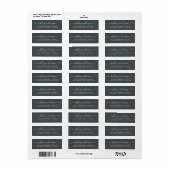 Chic Script Name Off-Black-Rücksendeadresse (Vorne)