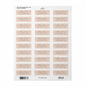 Chic Script Name Pastel Pink Rücksendeadresse (Vorne)