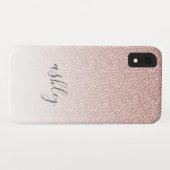 Chic Script Name Pink Glitzer Ombre Case-Mate iPho Case-Mate iPhone Hülle (Rückseite (Horizontal))