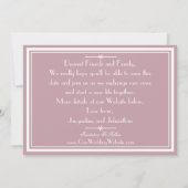 Chic Script Names Dusty Pink Save the Date Ankündigung (Rückseite)