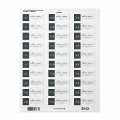 Chic Script Names Monogram Wedding Rücksendeadress (Vorne)