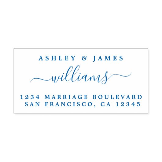 Chic Script Names New Surname Rücksendeadresse Permastempel (Design)