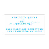 Chic Script Names New Surname Rücksendeadresse Permastempel (Design)