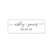 chic Script Names Wedding Date Permastempel (Design)