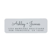 Chic Script Names Wedding Return Address Label (Vorne)