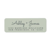 Chic Script Names Wedding Return Address Label (Vorne)