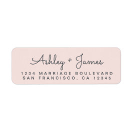 Chic Script Names Wedding Rücksendeadresse