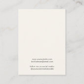 Chic Script Necklace Cream Juwelier Display Card Visitenkarte (Rückseite)