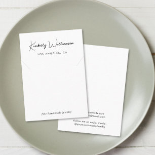 Chic Script Necklace Display Card Visitenkarte