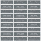 Chic Script Off-Black Wedding Guest Address Labels (Vorderseite)