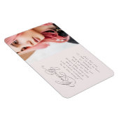 Chic Script One Foto Pink Graduation Party Magnet (Rechte Seite)