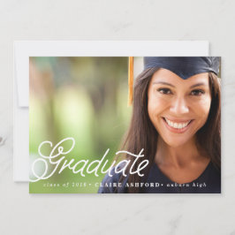 Chic Script Overlay Abschluss Foto Einladung