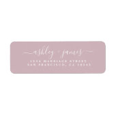 Chic Script Pastel Lila Wedding Rücksendeadresse (Vorne)