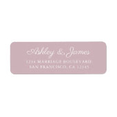 Chic Script Pastel Lila Wedding Rücksendeadresse (Vorne)