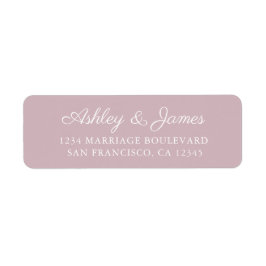 Chic Script Pastel Lila Wedding Rücksendeadresse