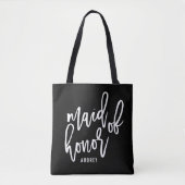 Chic Script-Personalisierte Trauzeugin Tasche (Vorderseite)
