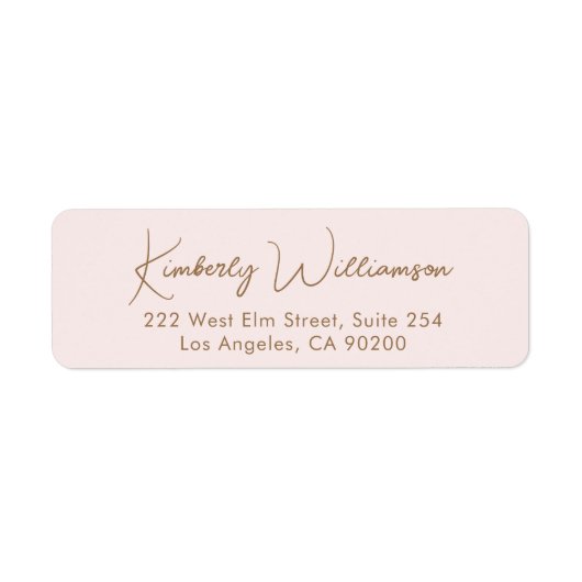 Chic Script Pink Gold Return Address (Vorne)