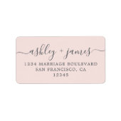Chic Script Pink - Rücksendeadresse Adressaufkleber (Vorne)