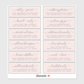 Chic Script Pink Wedding Guest Address Labels (Blatt)