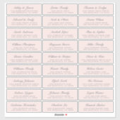 Chic Script Pink Wedding Guest Address Labels (Blatt)
