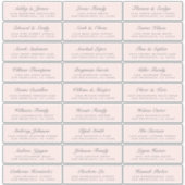 Chic Script Pink Wedding Guest Address Labels (Vorderseite)