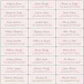 Chic Script Pink Wedding Guest Address Labels (Vorderseite)