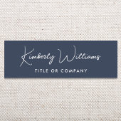 Chic Script Professional Blue Namensschild