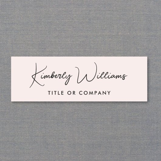 Chic Script Professional Pink Namensschild