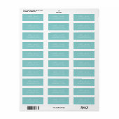 Chic Script Purist Blue Wedding Rücksendeadresse (Vorne)