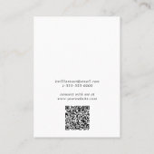 Chic Script QR Code Earring Juwelier Display Card Visitenkarte (Rückseite)