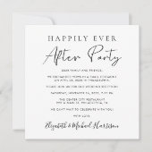 Chic Script QR Code Hochzeitsempfang Einladung (Vorderseite)