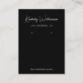 Chic Script QR Code mit schwarzer Grafikkarte Visitenkarte (Vorderseite)